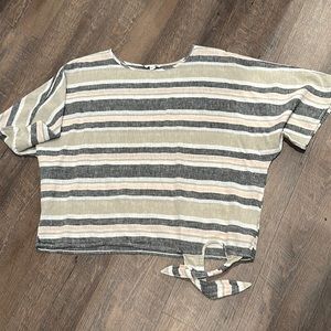 Colorful Linen Top - Size L